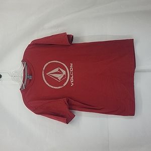 VOLCOM Vintage Red Emblem Super Soft Short Sleeve Shirt